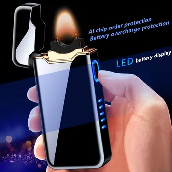2020 Normalno Plamen Loka Windproof Elektronsko Polnjenje USB Polnjenje Električnih Vžigalnikov