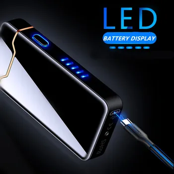 2020 Normalno Plamen Loka Windproof Elektronsko Polnjenje USB Polnjenje Električnih Vžigalnikov