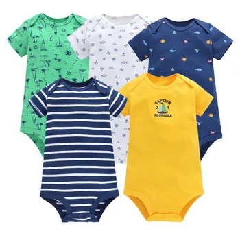 5pcs/veliko moda baby boy oblačila Telo Infantil Newborn Baby Bodysuits bombaž Srčkan Baby Obrabe, Otroci Oblačila Fantje, oblačila