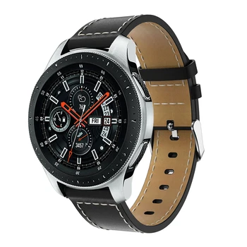 Usnje zapestje jermenčki trak zamenjava za Samsung Galaxy Watch 46mm 22 mm watch band Zapestnica usnjeni Pas trak, vroče prodaje