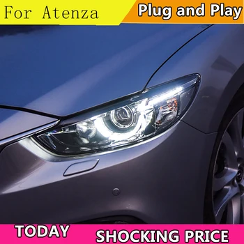 Doxa Avto Styling za Mazda6-2017 Atenza LED Smerniki Mazda 6 Luči DRL Objektiv Dvojnim Snopom, H7 HID Xenon Avtomobilski Pribor