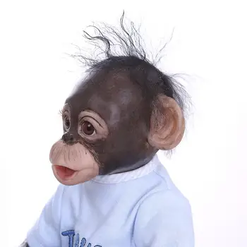 Boneca Macaco prerojeni opica baby doll krpo telo silikonski baby lutke igrače darilo Cosplay Opice lutka 40 cm