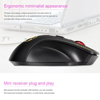 Imice USB Wireless mouse 2,4 GHz Ergonomska Miši Za Laptop PC Miško 2000DPI Nastavljiv USB 3.0, Sprejemnik Optični Računalniško Miško