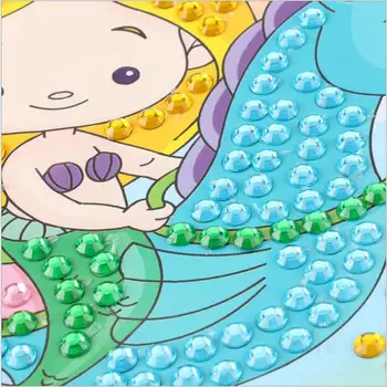 4pcs/veliko DIY Diamond Nalepke Ročno Kristalno Prilepite Slikarstvo Mozaik Puzzle Igrače Za Otroke Otrok Fantje Dekleta Dvojno Stranicami Nalepke