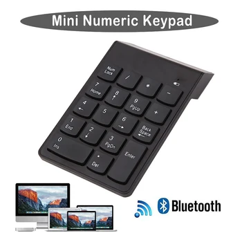 Brezžični Številčno Tipkovnico Bluetooth 3.0 Mini Številčna Tipkovnica Številko Pad 18 Tipke Digitalna Tipkovnica Za RAČUNALNIK Desktop Laptop Prenosnik