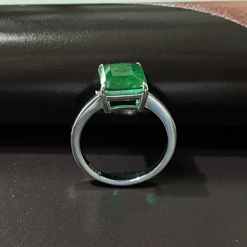 OEVAS 925 Sterling Srebrni Poročni Smaragdni Prstan Peneče Visoko vsebnostjo Ogljika Diamantno Poroko Udejstvovanje Stranka Fine Nakit Trgovini