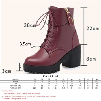 AIYUQI 2020 nove zimske ženske škornji pravega usnja visoke pete debele pete platformo tople volne čevlji poročni čevlji rdeča