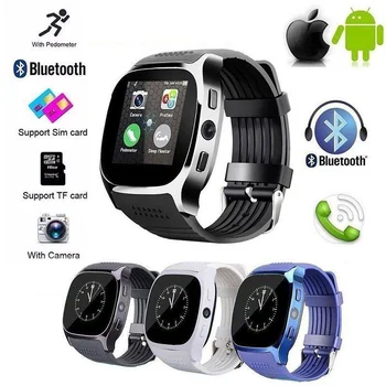 Bluetooth Smart ura s Kamero Facebook Športno ročno uro Predvajalnik Glasbe Whatsapp Podporo KARTICE TF Kartice Razpis za IOS Android Telefon