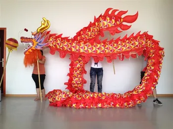 18 m Dolžine svile tiskanja tkanine, Kitajski PLES ZMAJA, PRVOTNO Zmaj Kitajski Folk Festival Praznovanje Kostum