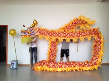 18 m Dolžine svile tiskanja tkanine, Kitajski PLES ZMAJA, PRVOTNO Zmaj Kitajski Folk Festival Praznovanje Kostum