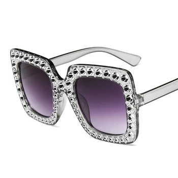 2020 Moda Kvadratnih ženska sončna očala hue Vintage Retro Rimless sončna Očala za ženske Ženske Ženske Sunglass gafas de sol mujer