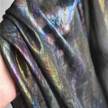 Porjavelost šifon tkanine tanke, mehke barvne teče bronzed dihanje DIY obleko tkanine 100cm*150 cm