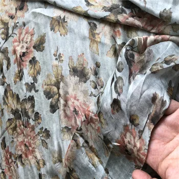 100cm*135 cm elegantno cvetlični čiste svile saten tkanine charmeuse material za obleko obleke