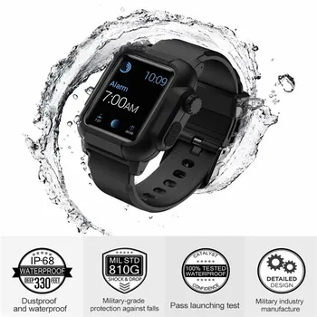 Za Apple Watch Band 44 mm 40 mm 42mm Primeru z Silikonski Trak za iWatch Serije 6/5/4/3/2/SE Shockproof Neprepusten za Zapestnico Pasu