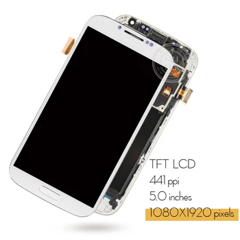 Original/TFT Za Samsung Galaxy S4 LCD-Zaslon, Zaslon na Dotik, Računalnike Za GT-i9505 i9500 i9505 i9506 i9515 i337 LCD Z Okvirjem
