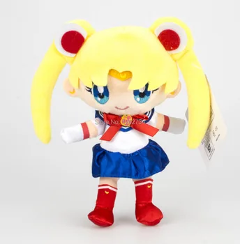 6 Slogov Sailor Moon Chibiusa Princesa Vedrino Usagi Mala Dama Chiba Mamoru 18 CM Plišastih Lutka Obesek TYNN