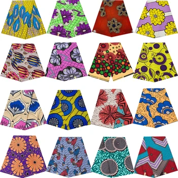 Afriške Tiskanja Tkanine Ankara Šivanje Mozaik Za Stranko Obleko Šal Obrti DIY Material Poliester Dobre Kakovosti Loincloth Tissu