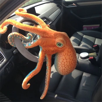 Velikan Realne Polnjene Morskih Živali Mehko Plišastih Igrač Hobotnica Oranžna