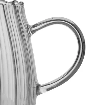 Ustvarjalne Stekleni Pokal 300/550ml Japonski Slog, Črtasto Mleka Jug Toplotno Odporno Steklo Z Ročajem Kava, Mleko, Čaj Ločilo Pokal