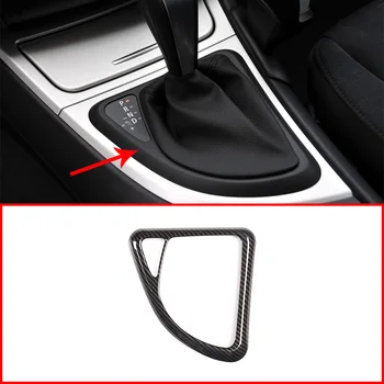 Prestavna Plošča Gumb Kritje Za BMW Serije 1 E81 E82 E87 2007-2011 ABS Ogljikovih Vlaken Auto Shift Polje Plošča Pokrov Avto Dodatki