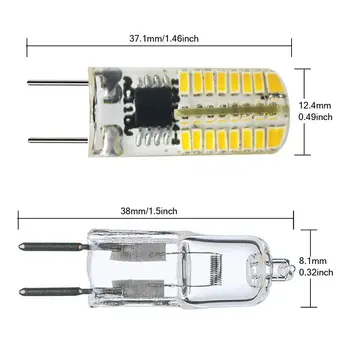 SHGO-G8 LED Žarnice, Zatemniti 110V 3W Toplo Bela 3000K, 64 X SMD 3014 Energijsko Varčnih Žarnic (20W Halogenska G8 Led