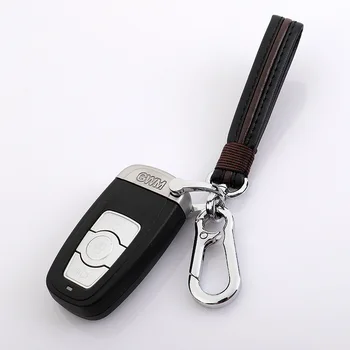 Carabiner Podkve Sponke Ročno Cowhide Usnje Keychain D Sponke Usnje Auto Pasu Ključnih Verige Cortex Keychains Keyholder