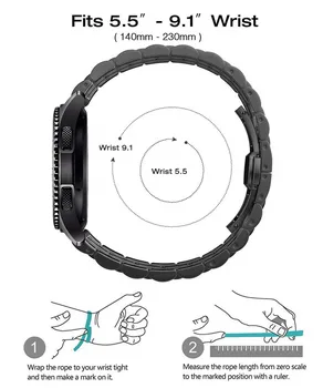Za Samsung Galaxy Watch 46mm band Hitro Sprostitev Trdne Kovine, iz Nerjavečega Jekla, Trak 22 mm Manšeta Zapestnica za Orodje S3 Classic