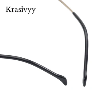 Krasivyy Kvadratnih Rimless Očal Okvir Moških Ultralahkih Kratkovidnost Optični Recept Očala Ženske Novi Korejski Titana Očala