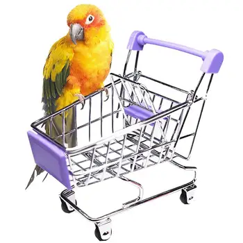 Mini Košarica Zlitine Ptica Nakupovalni Voziček Mini Supermarket Nakupovalni Voziček Voziček Pet Ptica Papiga Hrček Igrača