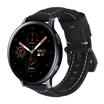 Za Samsung galaxy watch Aktivna 2 40 mm 44 Pravega Usnja Band Active2 20 mm Watch Trak Zamenjava Zapestnica Pasu Watchbands