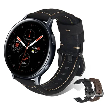 Za Samsung galaxy watch Aktivna 2 40 mm 44 Pravega Usnja Band Active2 20 mm Watch Trak Zamenjava Zapestnica Pasu Watchbands