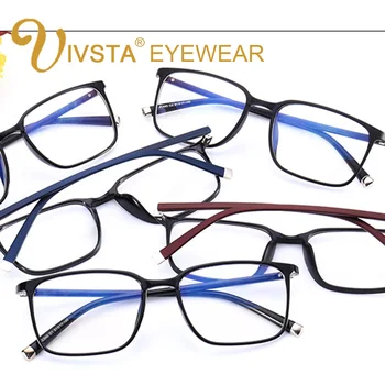 IVSTA Očala Očala Moških Velik, Prevelik Kvadratnih Optični Recept TR90 Okvir Ultra Lahka Mehke Kratkovidnost Branje Očala Ženske