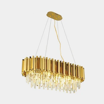 Jmmxiuz2018 Novi kristalni luksuzni lestenec sodobno razsvetljavo za dnevna soba jedilnica zlato kristalni lestenec LED luči