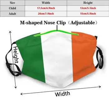 Irsko Zastavo, Maska Za Odrasle Otroke Proti Prahu Filter Diy Masko Nevarnosti Oblikovalec Facemasks Zdravje Irska Irsko Zastavo Irske Irska