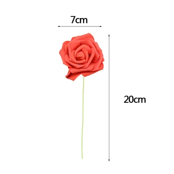24pcs 7cm Umetno Šopek rož PE Pene Rose Ponaredek Cvetje Za Poroko Poročni Šopek Rojstni Deco DIY Venec Dobave