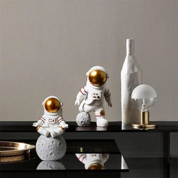 Evropski Astronavt Kip Doma Lik Kiparstvo Kozmonavt Hero Office Dekor Miniature Model Ustvarjalnega Slika Figurice Obrti
