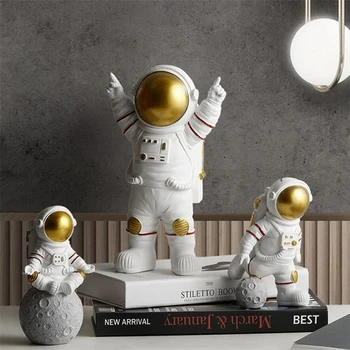 Evropski Astronavt Kip Doma Lik Kiparstvo Kozmonavt Hero Office Dekor Miniature Model Ustvarjalnega Slika Figurice Obrti