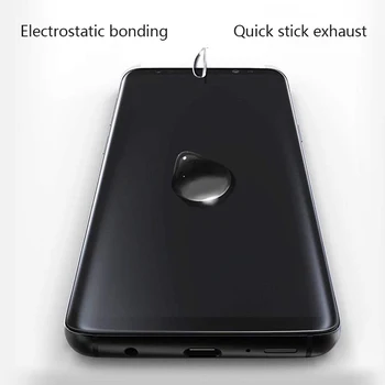 Primeren za Samsung Mobilni Telefon Ukrivljen Zaslon Series UV Film Tekoče Kaljeno Film Za Samsung Galaxy S8 S9 S10 TXTB1